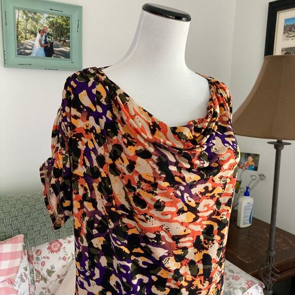 Anne Klein Abstract Print Pullover Top, Size MP - Picture 2 of 7